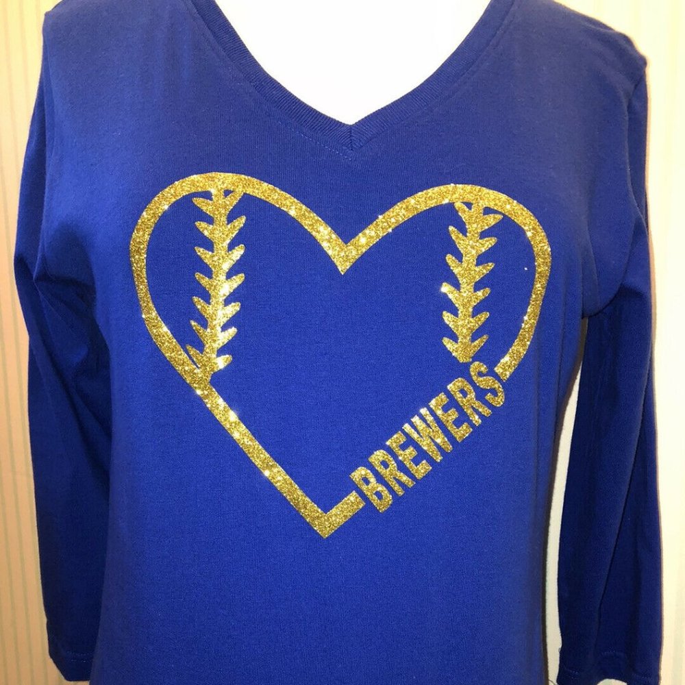 Milwaukee Brewers MLB Ladies Shirt Size M By Live and Tell